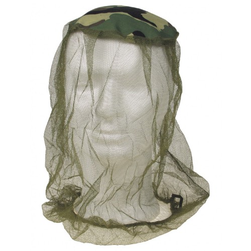 MFH mosquito head net, olive-woodland, elastic band